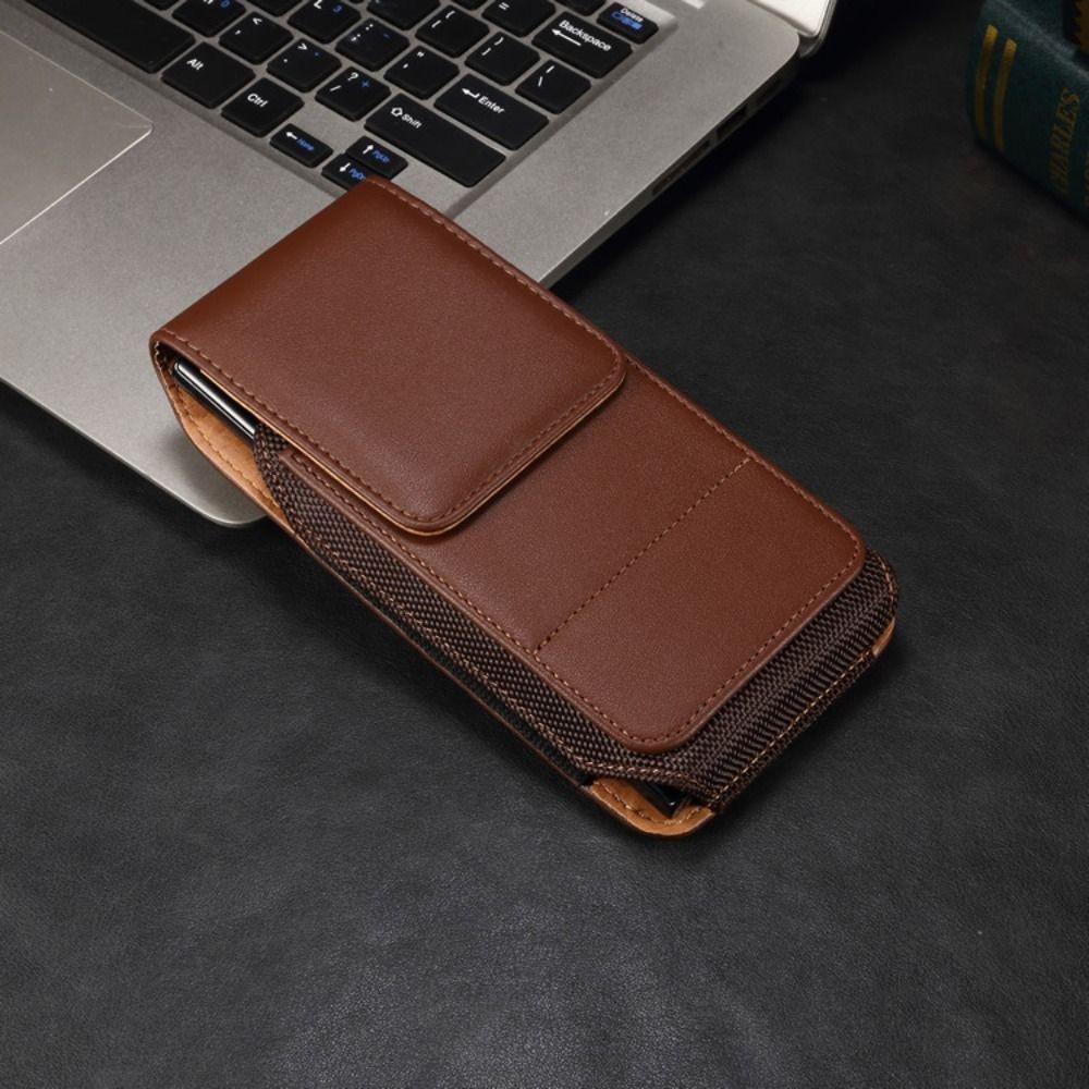 Card Slot PU Leather Belt Clip Case Textured Design Vertical Cover  for Everyday Use
