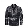 Men's Autumn and Winter Leather Jacket Large Size PU Baseball Jacket Motorcycle Jacket Men's Clothing
