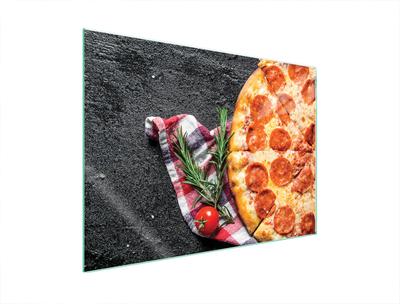 SZKLANA PŁYTA OCHRONNA NA KUCHENKĘ 70x52 PIZZA