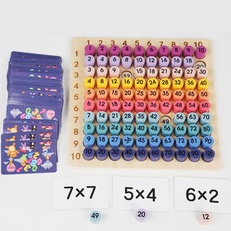 Montessori 99 Multiplication Board Maths Teaching Aid Multiplication Division Board Table Game Children's Early Educational Toys