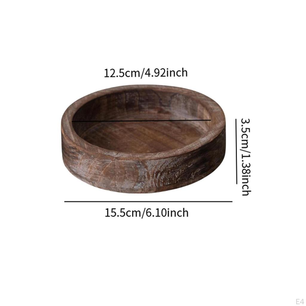 Candle Holder Tray Dining Room Centerpieces Plate Wooden Pillar Candles L