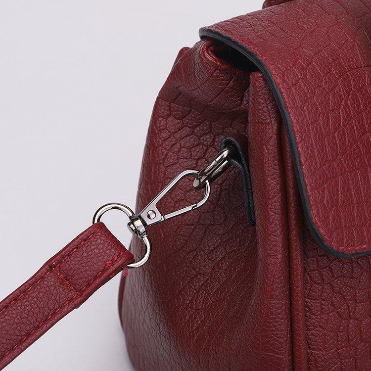 Handtasche mit Krokodilmuster, Umhängetasche aus echtem Leder, Damen-Geldbörse mit Klappe und geflochtenem Griff