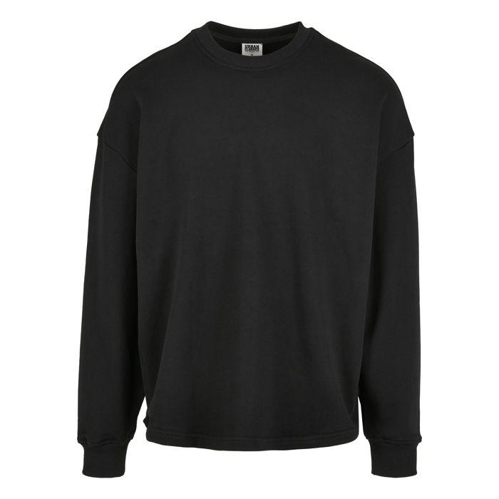 Sweatshirt - Urban Classics - Col Rond - Coton Biologique - Oversize - Noir