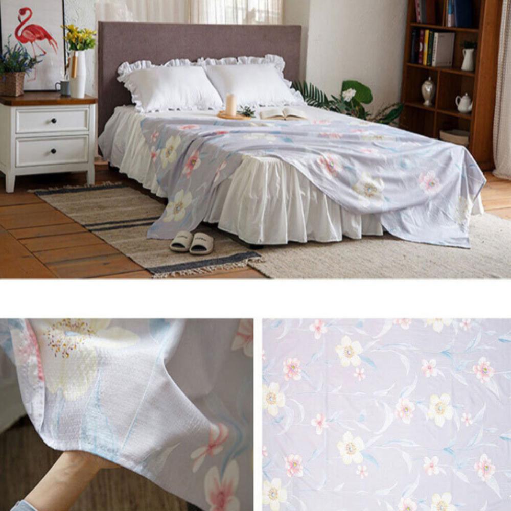 

Однослойное стеганое одеяло Ripple Embo - Небесно-голубое с большим цветком