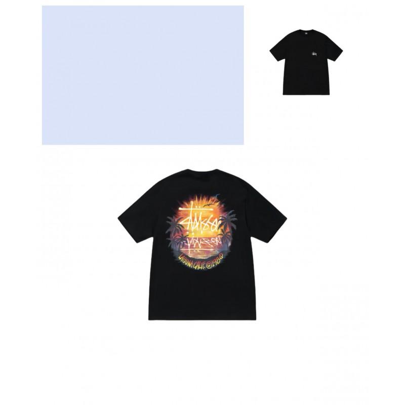 Mens Loose Fit Cotton Blend Short Sleeve T-Shirt With Cartoon Print Breathable Casual Tee Teens Adults