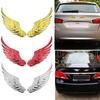 1 paar Autostickers 3D PVC Decal Auto Motorfiets Creatieve DIY Vleugel Krassticker Rood/goud/zilver Praktisch Auto Accessoires