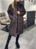 Shiny Velvet Coat New Style Long Length Over-Knee Pinstripe Cotton Loose Warm Coat