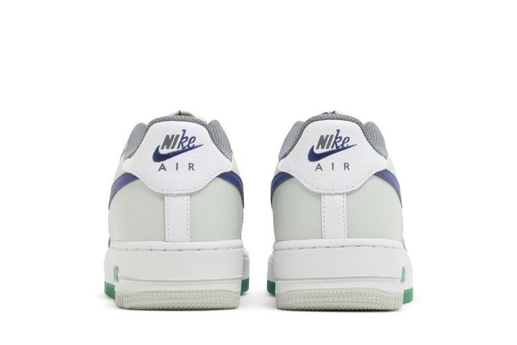 Kids' Sneakers Nike Air Force 1 Low LV8 Light Green Remix (GS) Light Silver/White/Smoke Grey/Deep Royal Blue