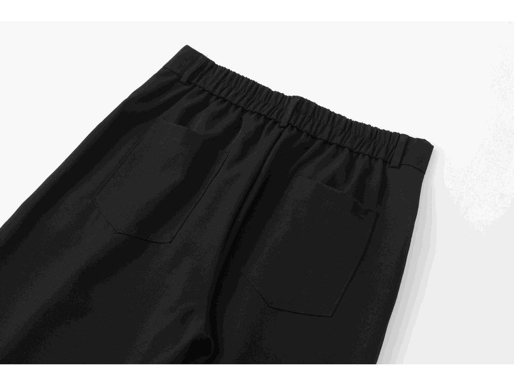 Trendy Men's Slim-Fit Straight or Wide-Leg Trousers - Solid Colors, Spring/Autumn Style
