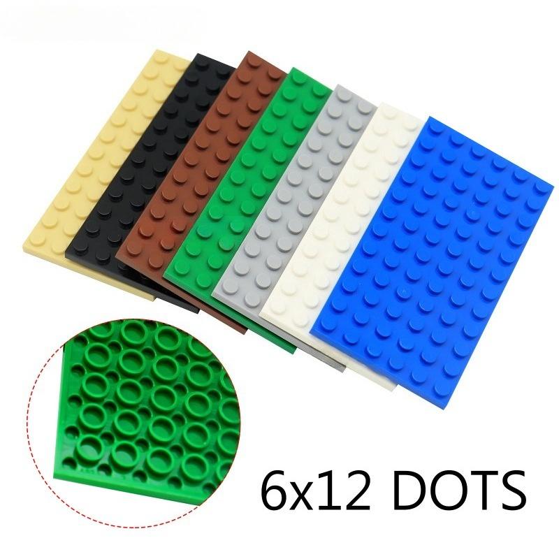 Grundplatte 6x12 Punkte Chassis Klassische MOC DIY Stadt Figur Baustein Zubehör sind Spielzeug.