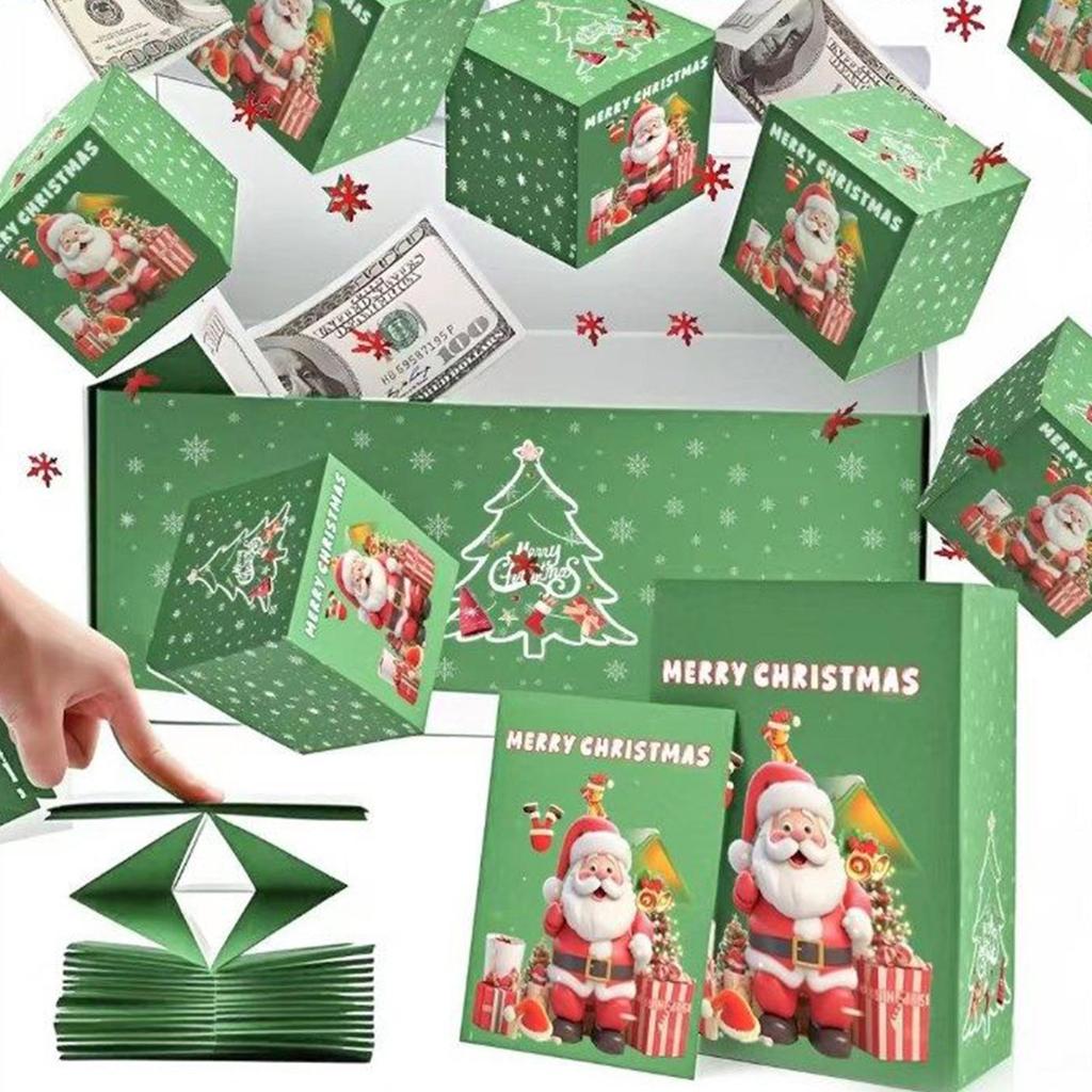 Christmas Boxes Christmas surprise gift box surprise money gift box Christmas Money Box Festive Container Holder for Festival