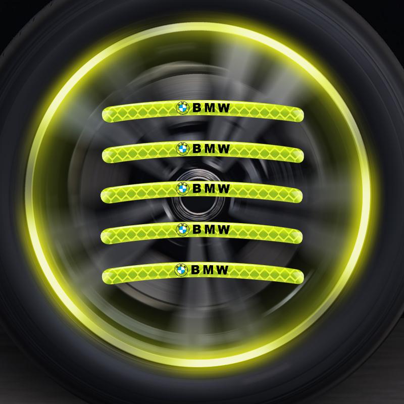 Car Wheel Reflective Strip Car Motorcycle Wheel Reflective Sticker For BMW M Performance E36 E46 E90 E60 F10 F30 E39 F20 E87 E92