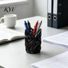 Stationery Organizer for Students Flame Shape Pen Holder, 3D Printed Hollow Pencil Cup, Cool Gaming Desk Accessories Decorative Desktop Makeup Brush,