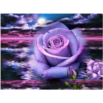 Volle 5D DIY Diamant Malerei lila Marine Rose Stickerei Kreuzstich Home Decor handgemachtes Geschenk