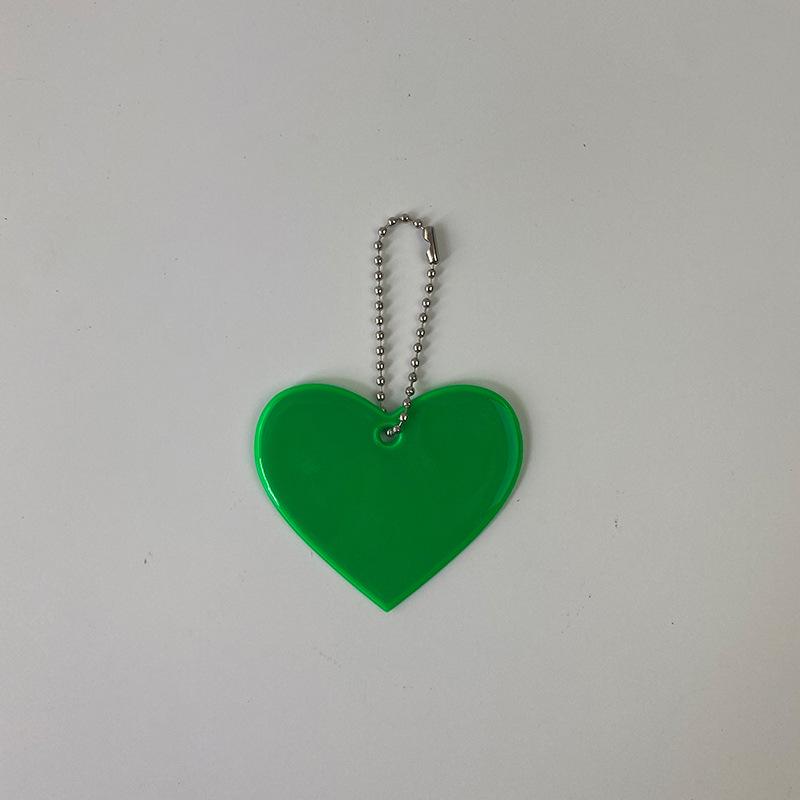Milai Reflective Heart Pendant Keychain - Student Backpack Safety Ornament