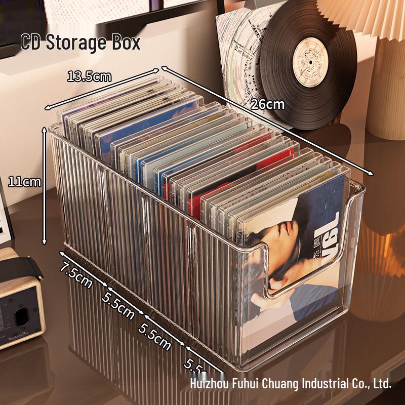 

Настільна коробка для зберігання CD та вінілових платівок з роздільниками 26 x 13.5 x 11 cm