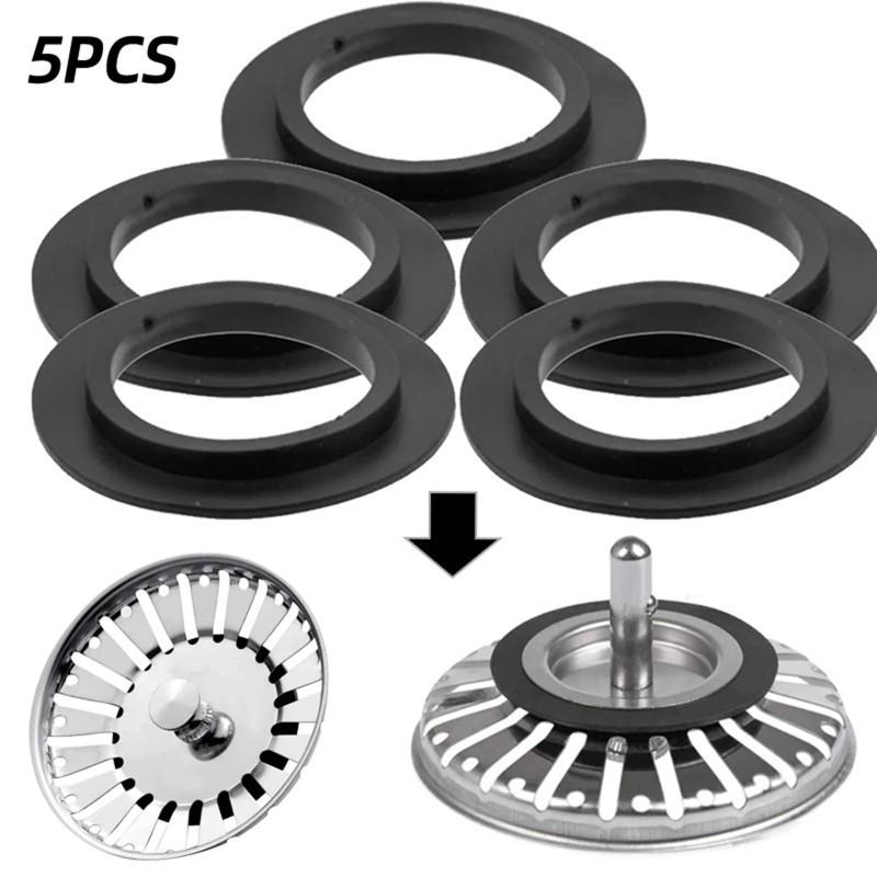 Sink Drain Sealing Gasket, Basket & Umbrella Rubber Gasket, Round Water Seal Component