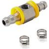 Vehicle Fuel Pressure Gauge Sensor T Barb Adapter Stainless Steel Connector for Accurate Fuel Line Measurement