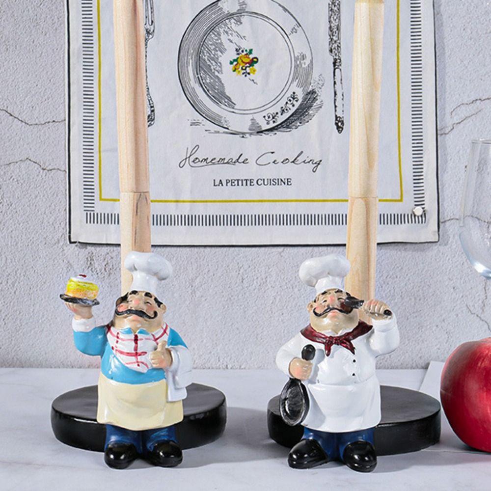 

Mini Resin Chef Paper Holder Creative Double-Layer Paper Towel Holder Car Style 2
