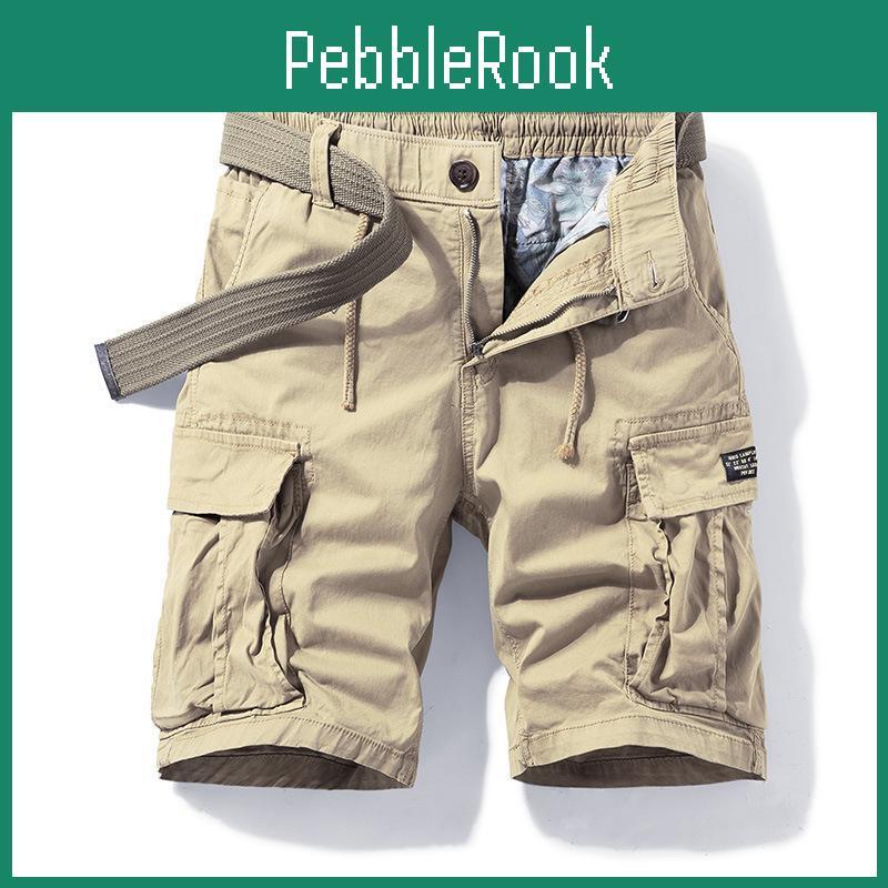 Straight Loose Shorts Tooling Casual Shorts Trendy Pants Large Size Solid Color Multipocket Shorts
