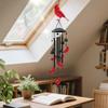 Outdoor Wind Chime Corrosion-Resistant Garden Pendant Metal Wind Chime Melodic Cardinal Wind Chime For Courtyard Outdoor Retreat