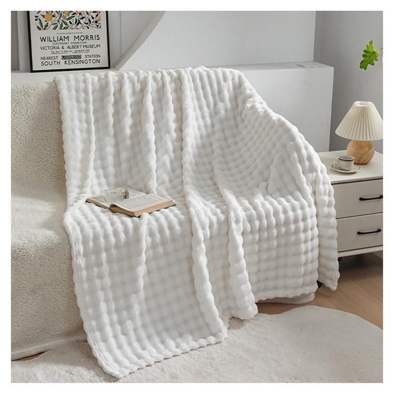 Solid Color Thickened Multifunctional Blanket Flannel Air-conditioning Blanket Bed Sheet Coral Velvet Throw Blanket