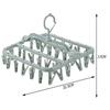 32 Clips Folding Clothes Hanger Socks Drying Rack Portable Rack Clothespin Windproof Sock Dryer for Hanging Underwear Lingerie