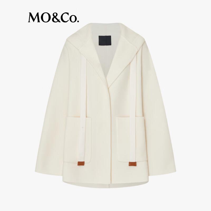 MO&Co. Merino Wool Hooded Double-Faced Coat