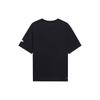 Li Ning Logo Printed Letter Numeric Solid Crew Neck Short Sleeve T-Shirt Men Tops Black ATSS371-1