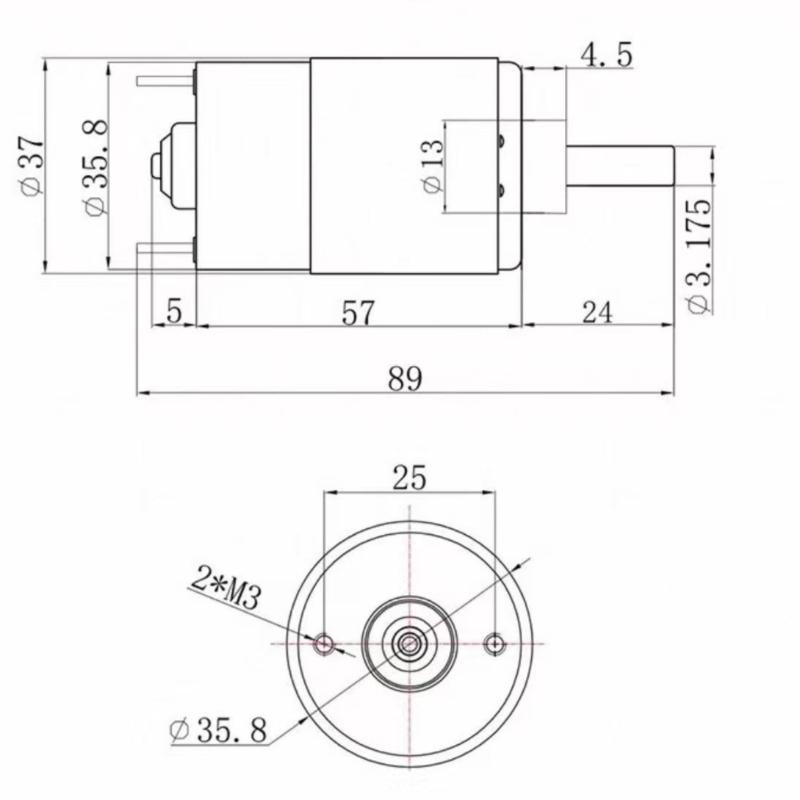 555 DC high-speed motor Micro motor 12V/24V adjustable speed positive and negative rotation high torque diy silent motor