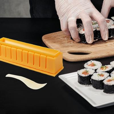 1 Set Thickened & Elongated Sushi Mold Kit Non-sticky Food Grade Plastic Sushi Maker Tool Nori Stuffed Rice
