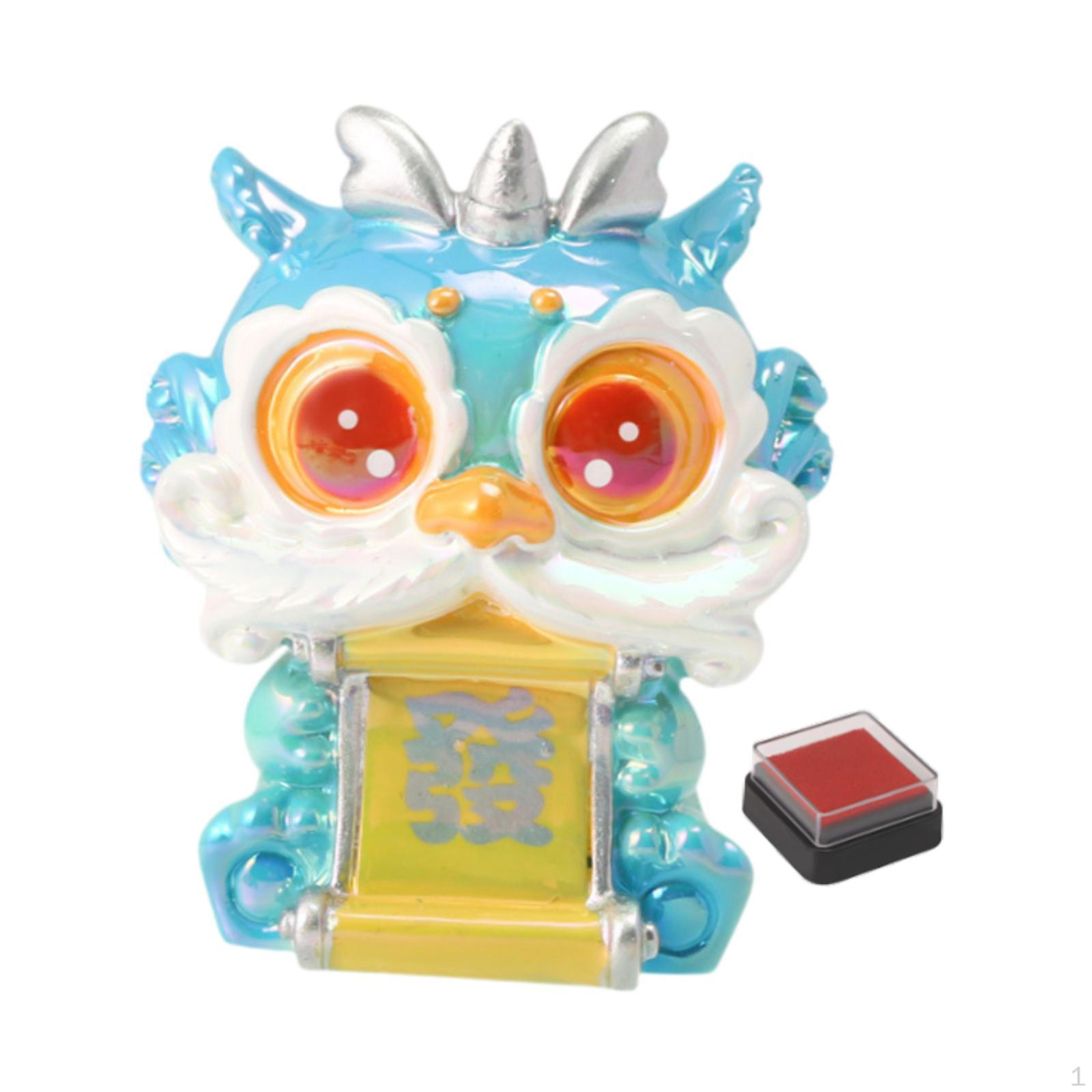 

Китайская статуя льва Печать благословения скульптура из смолы центральный элемент идеальный подарок весенний фестиваль фэн-шуй Style F