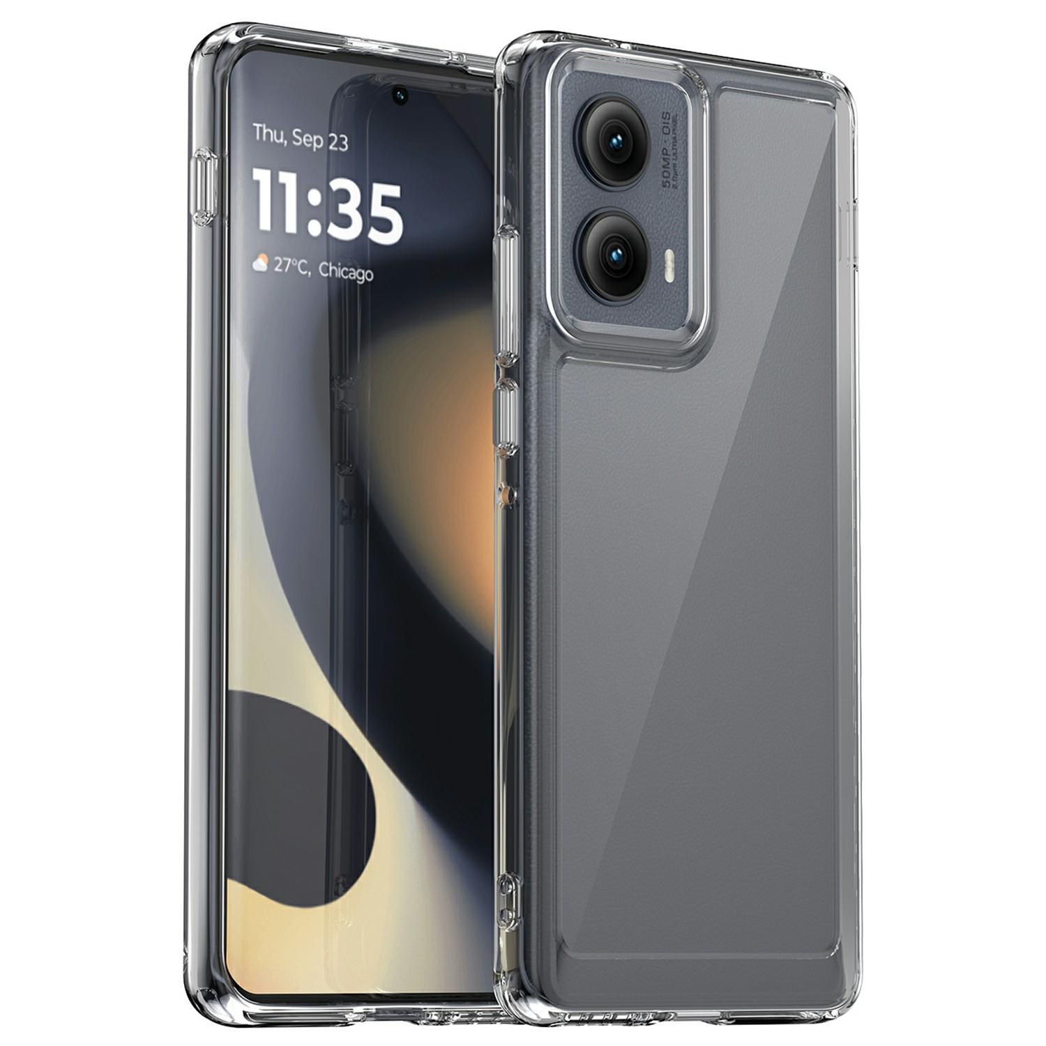 

Для Моторола Край (2024) Чехол 5G ТПУ + Акриловая Защитная Прозрачная Накладка для Телефона Transparent