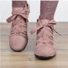 Cross lace-up short women's boots new European and American style round head side zipper kitten and medium heel boots women