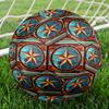 Western Texas Star Indoor Soccer Ball Size 5 Colorful All Ages Machine Stitched PVC Competition Ready Durable High-Bounce