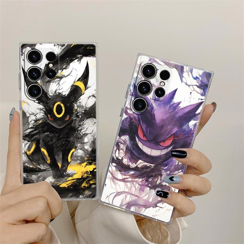 Pokemons Umbreons Gengars S25FE Clear Case For Samsung Galaxy S25 S24 S23 Ultra S20 S21 FE S22 Plus A56 A36 A17 A07 Phone Cover