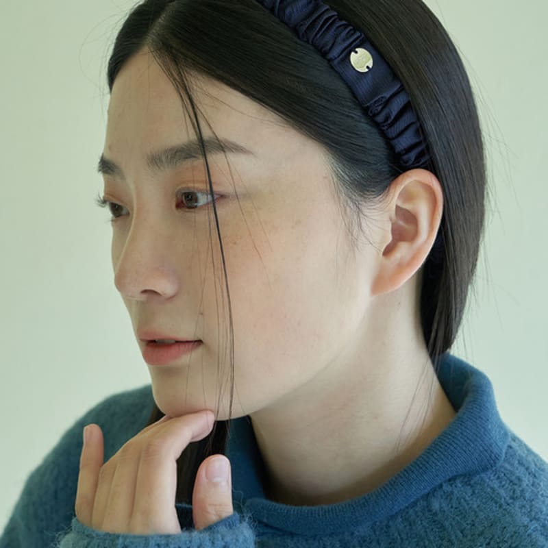 

джиджи резинка для волос с морщинками (3color) BLACK