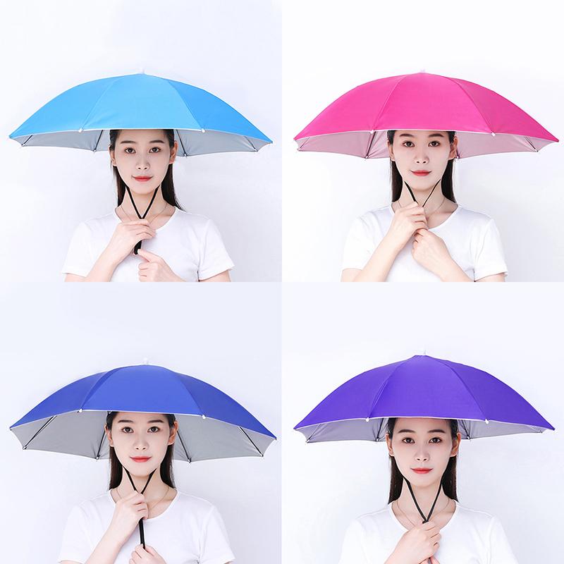 Fishing Umbrella Cap Large Head Mounted, Dual-Purpose Umbrella Cap For Both Rain And Light, Top Sunshade And Sun Protection Cap