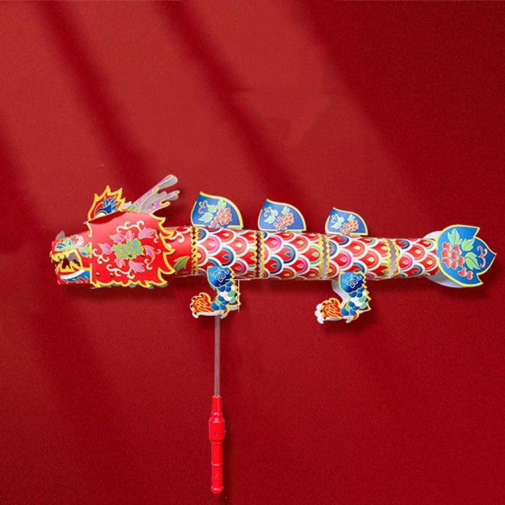 Exquisite Handmade Dragon Lantern Glowing Waterproof Dragon Light Toy Chinese Style Plastic DIY Material Bag Party
