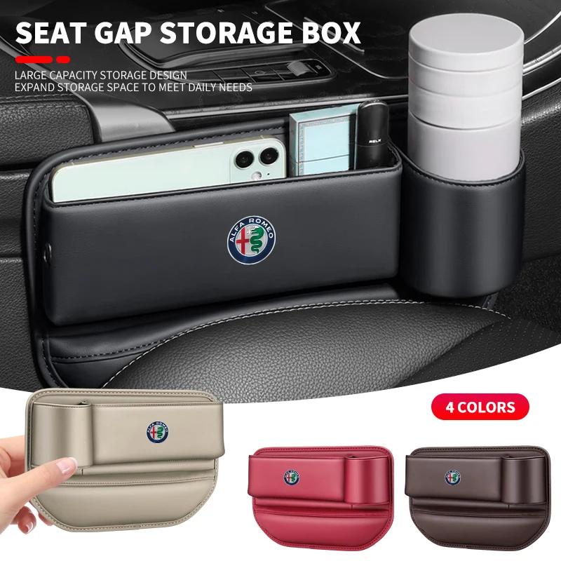 Autositz-Lücken-Organizer Multifunktionale Konsolen-Spalt-Aufbewahrungsbox Für Alfa Romeo GT 147 159 156 166 Giulietta Tonale Volante 8C
