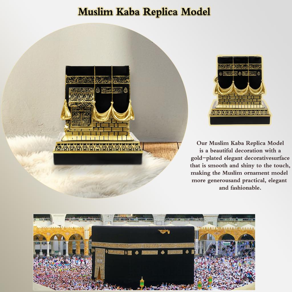 Modelo Réplica Kaba Islámica Adorno de Mesa para el Hogar Figurilla Arte Decoración Artesanía para Oficina Estante Chimenea Fiesta Dormitorio Sala de Estar