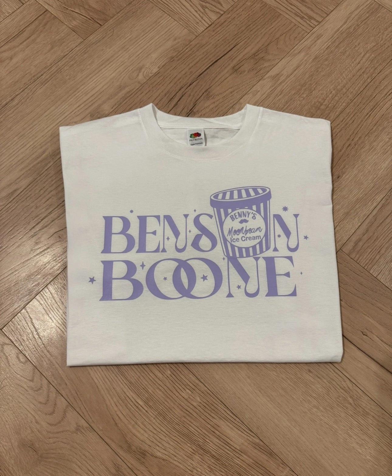 Benson Boone “Benny’s Moonbeam Ice Cream” unofficial fan inspired T-shirt XXL