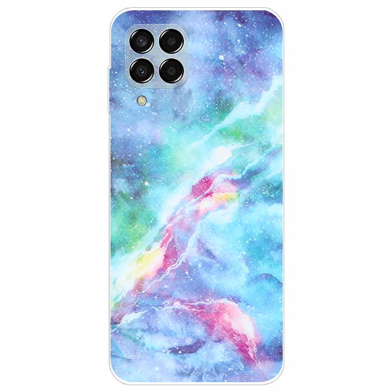 Hülle für Samsung M33 Hülle Marmor Weiches TPU Silikon Handyhüllen für Samsung Galaxy M53 5G Hülle Klarer Bumper M 33 53 Schutz