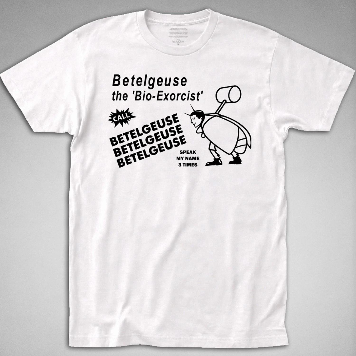 Beetlejuice T Shirt betelgeuse Bio Exorcist Deceased burton movie keaton 1988 XXXL