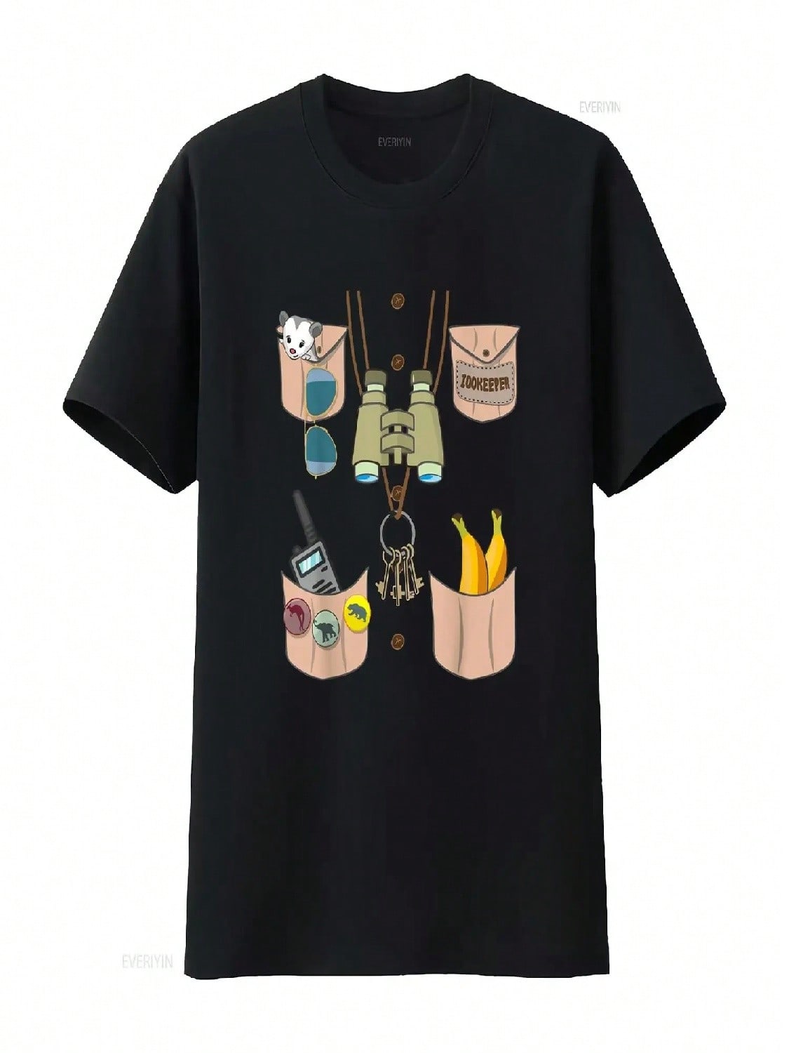 Zoo Keeper Costume Funny Halloween Boys Girls Zookeeper T Shirt Vintage Washed Designer Clothes Unisex Breathable Fashion S разноцветный