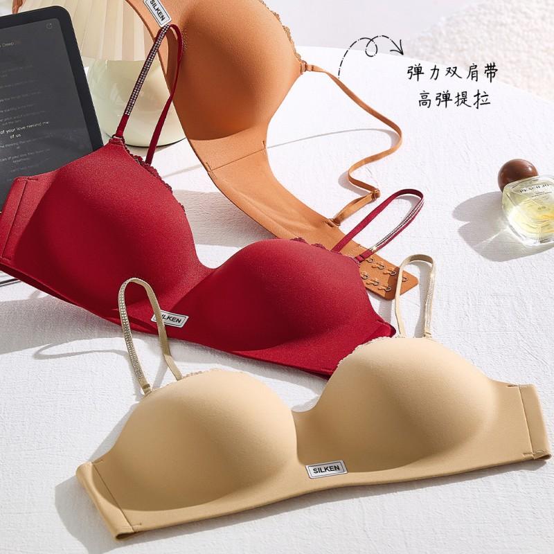 Womens Lace Low-Cut Push-Up Bra Set Thick Cup No Underwire Supportive Sexy Lingerie