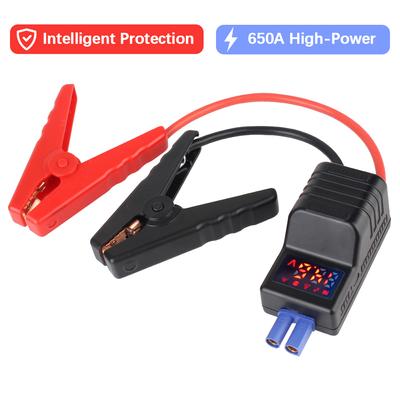 12V EC5 Plug Intelligent Jumper Cable Clip 650A Booster Clamp Anti Reverse Connection Emergency Car Battery Starter