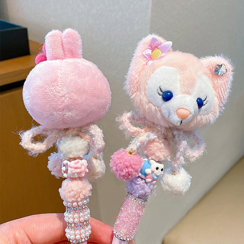 Kawaii Cartoon Pen Cute Bead String Pen  Flash Diamond Rotating Neutral Pen Writing Smooth Ballpoint Pen Birthday Gift