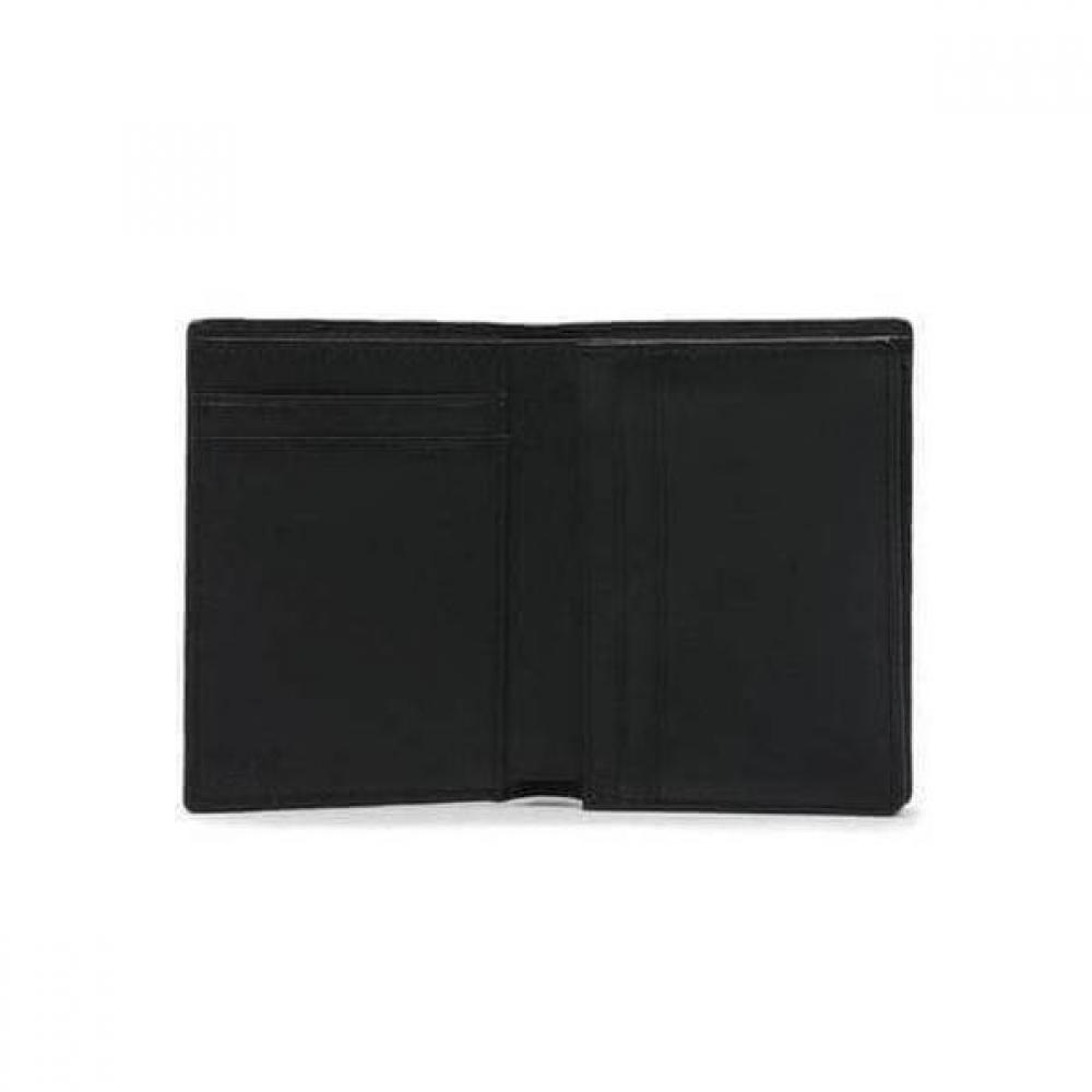 Daks Black European Leather Embossed Dd Pattern Card Wallet Dbwa5f365bk