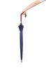 Waterfront Long Umbrella Solid 16 Ribs with Beautifully Curved FRP Grade "16K Jump" Gray, 65cm, Ribs, Water-Repellent 4, One-Touch Button, Men's,